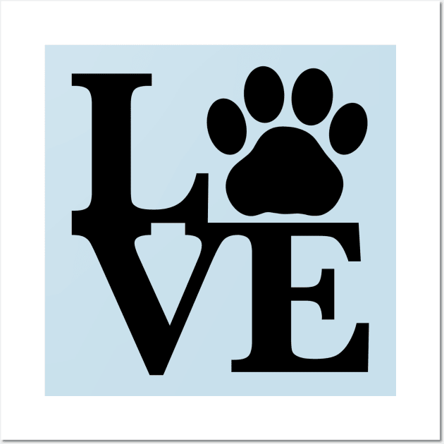 Love for cats (black) Wall Art by rocksandcolors